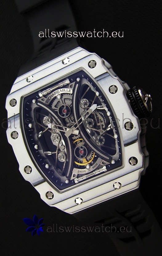 Richard Mille RM53-01 Pablo Mac Donough White Carbon Case Swiss Replica Watch 