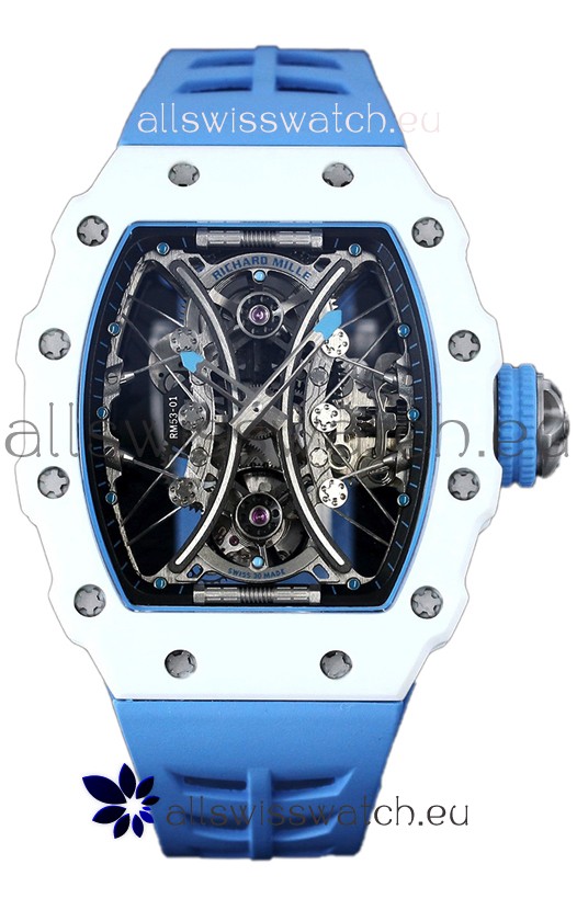 Richard Mille RM53-01 Pablo Mac Donough White TPT Case Swiss Replica Watch