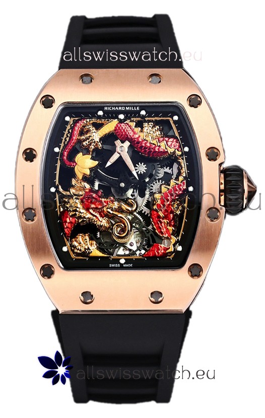 Richard Mille RM057 Dragon Dial Rose Gold Watch in Swiss Automatic Movement