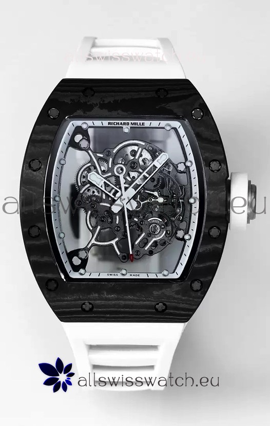 Richard Mille RM055 Black Carbon Casing 1:1 Superclone Genuine Tourbillon Watch 