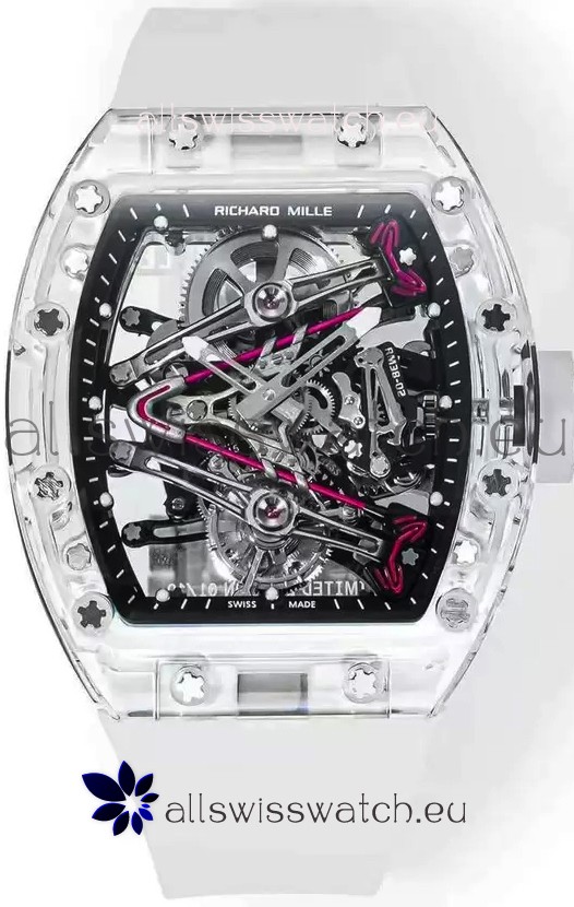 Richard Mille RM38-02 Sapphires Bubba Watson Translucent Rubber Tourbillon Movement 1:1 Mirror Replica