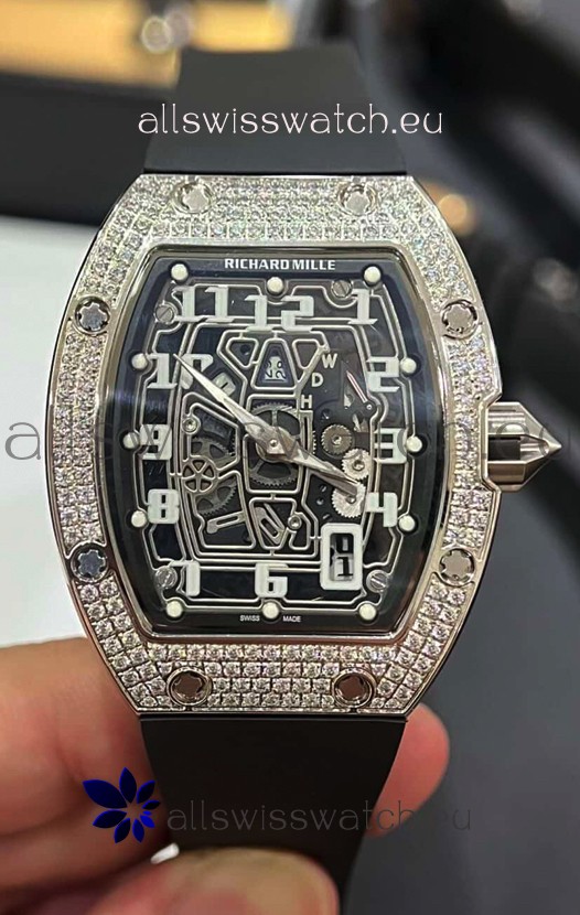 Richard Mille RM67-01 Diamonds Titanium Casing 1:1 Swiss Replica Watch 
