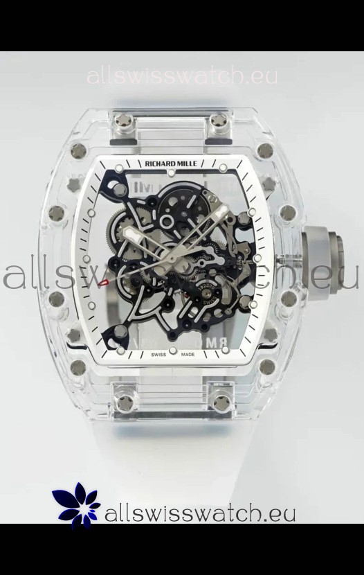 Richard Mille RM055 Transparent Sapphires Casing with Genuine Tourbillon Super Clone Watch