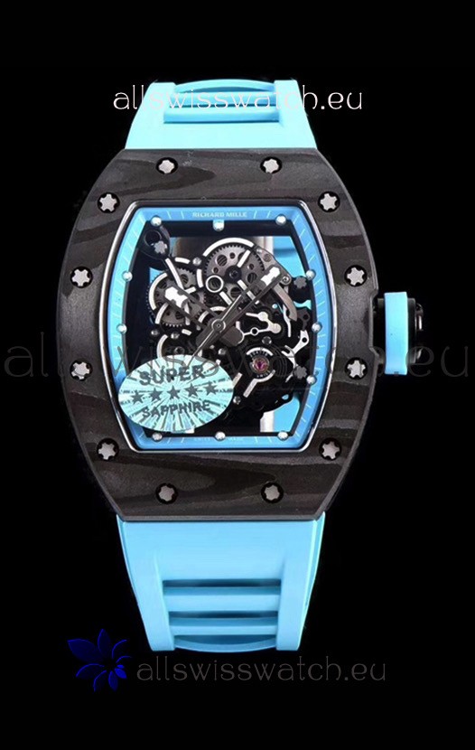 Richard Mille RM055 Blue Legend Carbon Casing Swiss Replica Watch 
