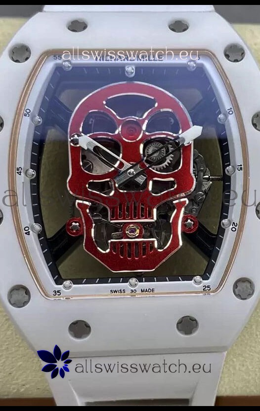 Richard Mille RM052-01 Skull Genuine Tourbillon Edition Watch in Ceramic Casing