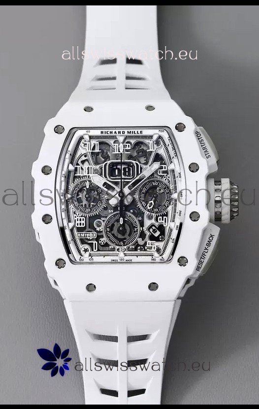 Richard Mille RM11-03 Titanium/White Ceramic 1:1 Mirror Quality Swiss Replica Watch