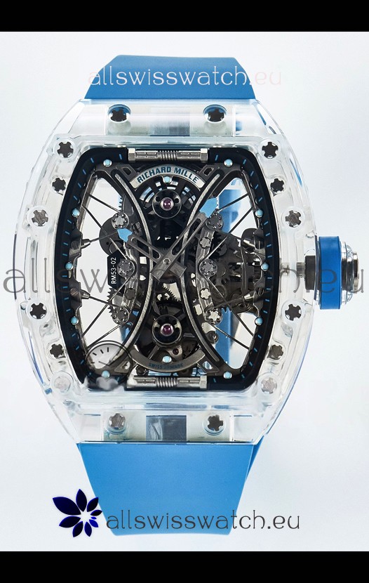 Richard Mille Super Clone RM53-01 Pablo Mac Donough Sapphire Casing with Original Tourbillon Movement