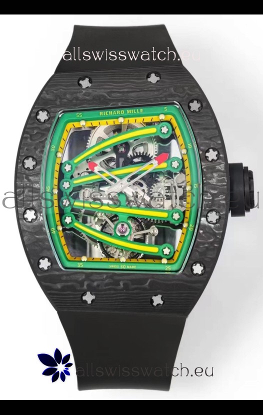 Richard Mille Super Clone RM59-01 Carbon NTPT Case Green Dial Swiss Replica Watch