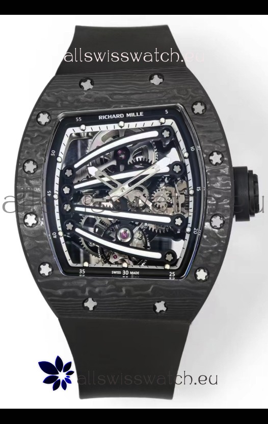 Richard Mille Super Clone RM59-01 Carbon NTPT Case Black Dial Swiss Replica Watch