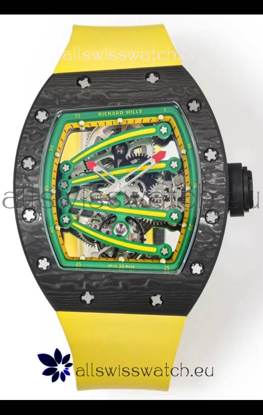 Richard Mille Super Clone RM59-01 Carbon NTPT Case Green Dial Swiss Replica Watch