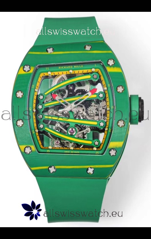 Richard Mille Super Clone RM59-01 Green Carbon NTPT Case Swiss Replica Watch