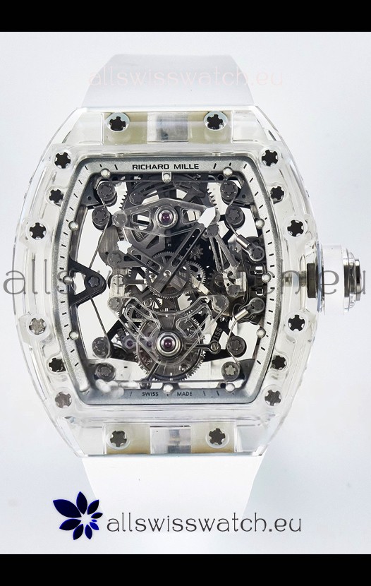 Richard Mille Super Clone 56-01 Transparent Sapphires Casing with Genuine Tourbillon Watch