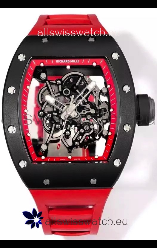 Richard Mille Super Clone RM055 Ceramic Casing with Genuine Tourbillon Watch 