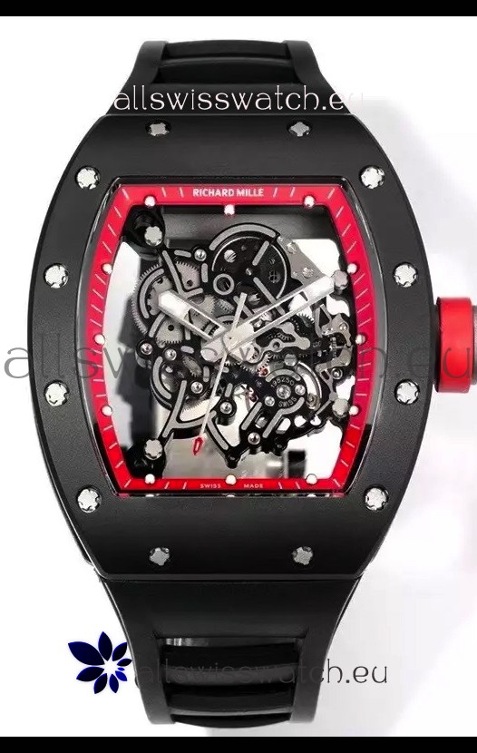 Richard Mille Super Clone RM055 Ceramic Casing with Genuine Tourbillon Watch 