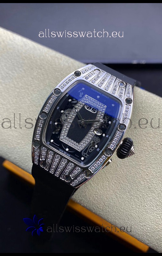 Richard Mille RM-07-01 Stainless Steel Diamonds Ladies 1:1 Mirror Replica Watch 
