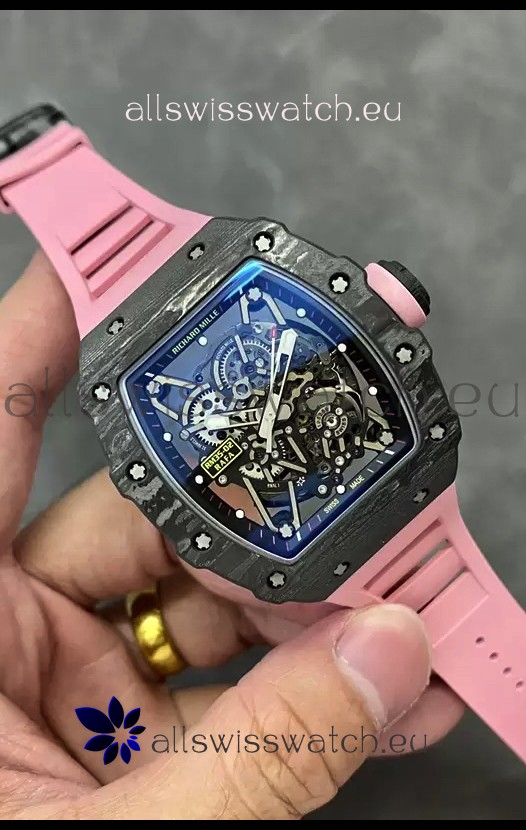 Richard Mille RM35-02 Rafael Nadal Carbon Fiber Casing with Genuine Tourbillon Super Clone Watch