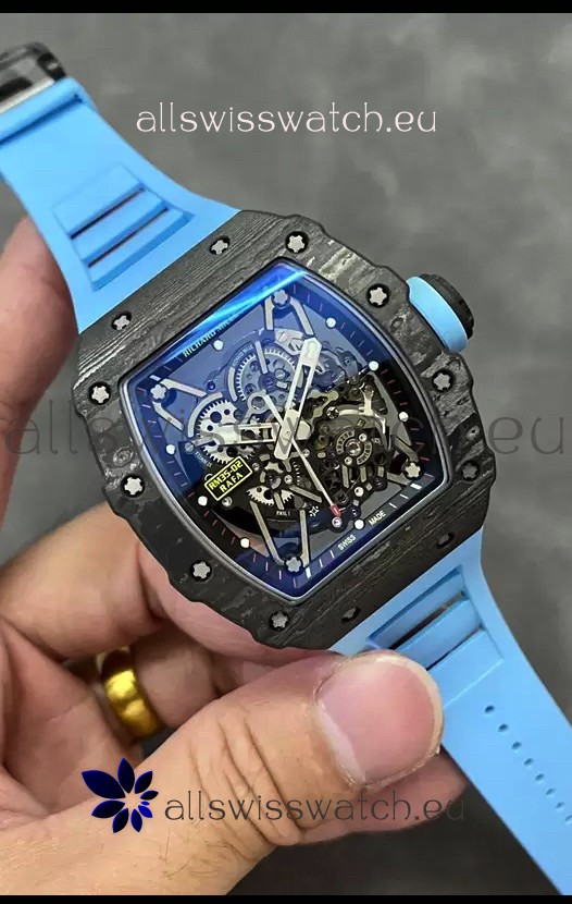 Richard Mille RM35-02 Rafael Nadal Carbon Fiber Casing with Genuine Tourbillon Super Clone Watch