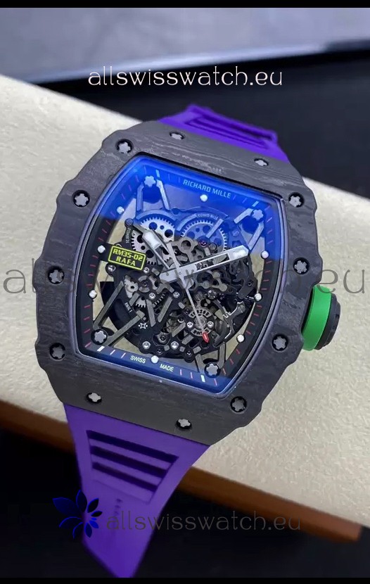 Richard Mille RM35-02 Rafael Nadal Carbon Fiber Casing with Genuine Tourbillon Super Clone Watch