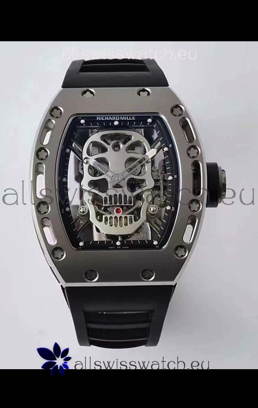 Richard Mille RM052 Skull Genuine Tourbillon Edition Watch in Titanium Casing 