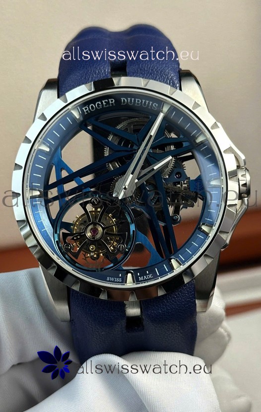 Roger Dubuis Super Clone Excalibur Spider Flying Tourbillon Skeleton Titanium Casing 42MM