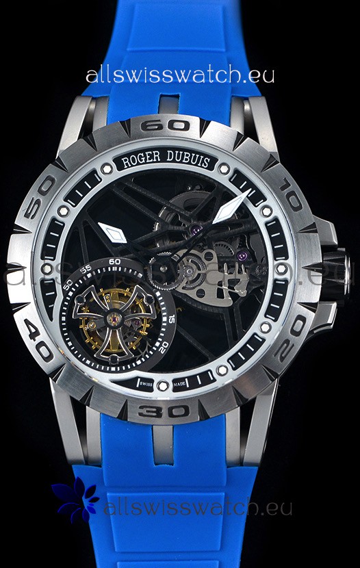 Roger Dubuis Excalibur Spider Flying Tourbillon Skeleton Titanium Casing 1:1 Mirror Swiss Watch
