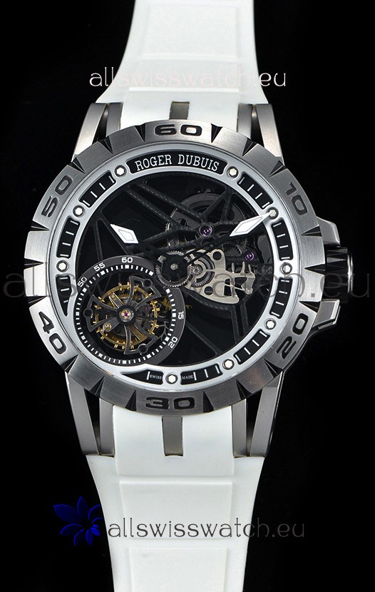 Roger Dubuis Excalibur Spider Flying Tourbillon Skeleton Titanium Casing 1:1 Mirror Swiss Watch