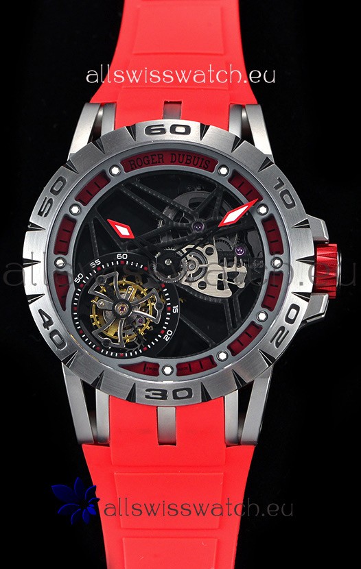Roger Dubuis Excalibur Spider Flying Tourbillon Skeleton Titanium Casing 1:1 Mirror Swiss Watch