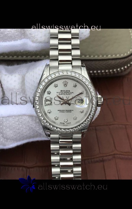 Rolex Datejust Ladies 28MM Cal.3135 Movement Swiss Replica in Grey Dial - 904L Steel Casing