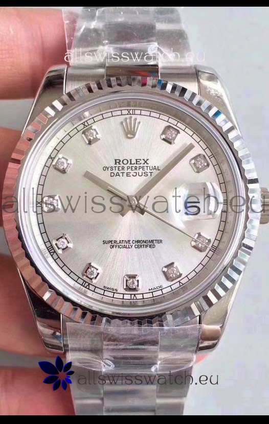 Rolex Datejust 41MM Cal.3135 Movement Swiss Replica Watch in 904L Steel / Steel Dial