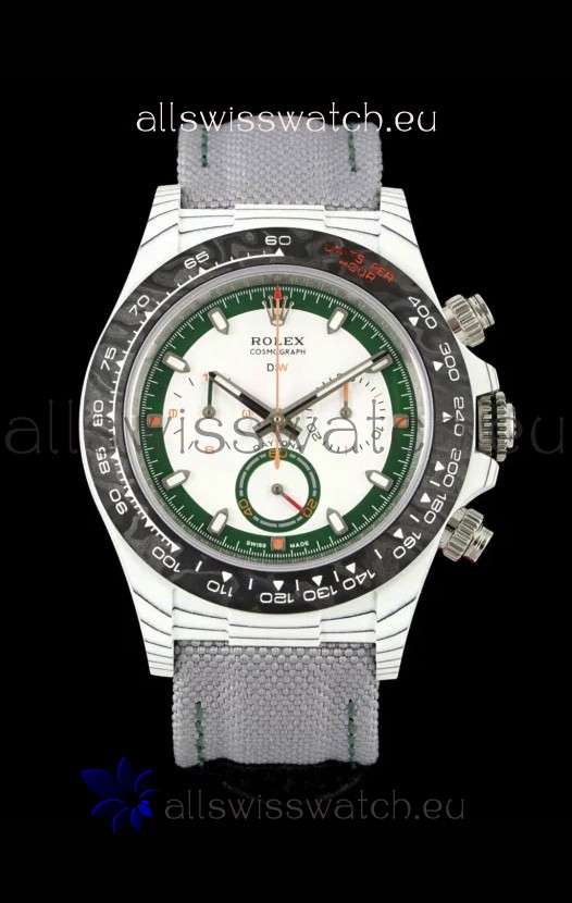 Rolex Daytona DiW Alpine Edition Watch - Forged Cabon Casing 1:1 Mirror Replica