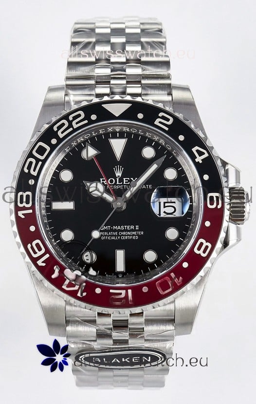 Rolex GMT Masters II Super Clone 12719 "Blaken" 904L Steel Black Dial Watch 