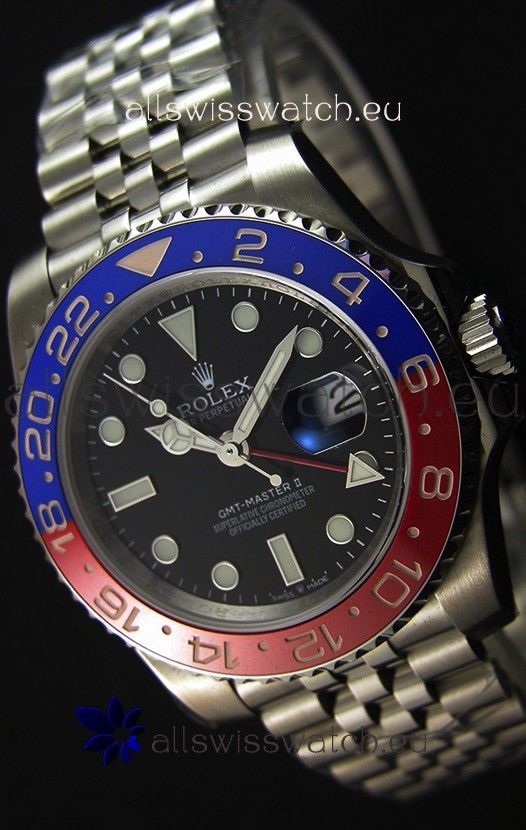 Rolex GMT Masters II 116719BLRO Pepsi Bezel ETA 2836 Movement Swiss Replica - Ultimate 904L Steel Watch