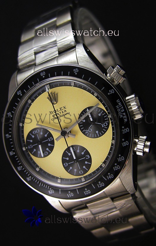 Rolex Daytona Vintage REF 6264 Off-White Dial Swiss Replica Watch - 904L Steel Watch 