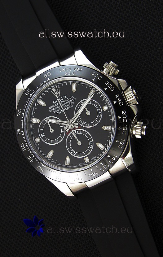 Rolex Cosmograph Daytona Black Dial Original Cal.4130 Movement - Ultimate 904L Steel Watch