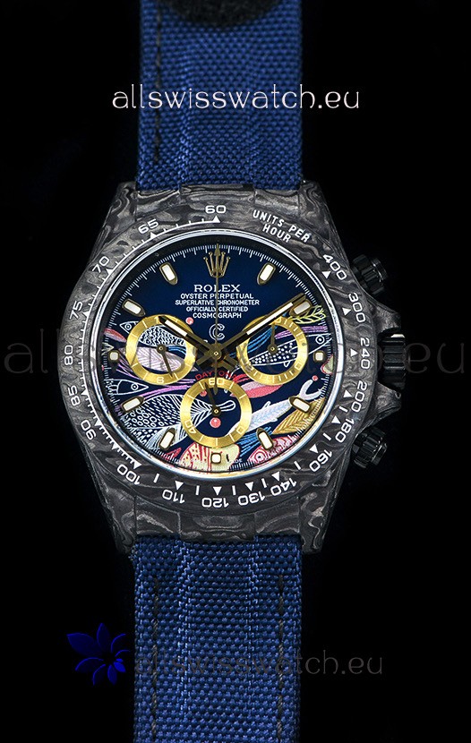 Rolex Daytona CHRONUSART Forged Cabon Casing 1:1 Mirror Replica Multicolored Dial