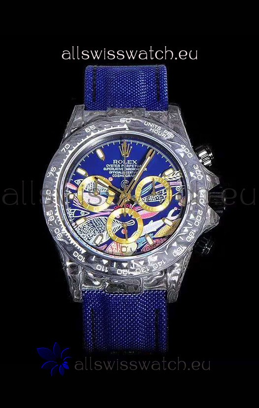 Rolex Daytona CHRONUSART Forged Cabon Casing 1:1 Mirror Replica Multicolored Dial