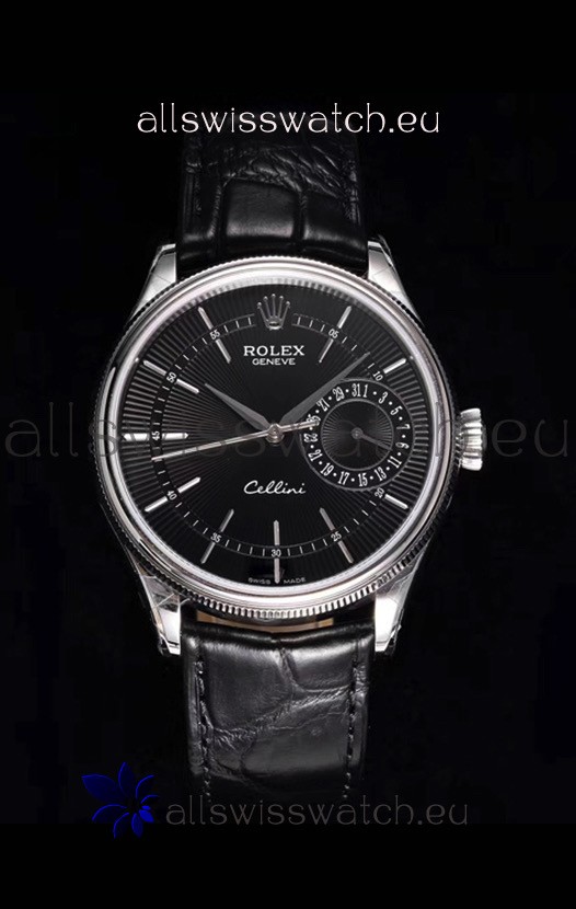 Rolex Cellini Date Ref#50519 Replica 1:1 Mirror 904L Steel Watch Black Dial