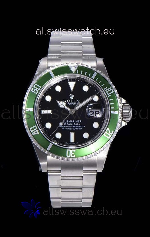 Rolex Submariner 50th Anniversary "Kermit" Swiss Replica Watch 904L Steel Casing