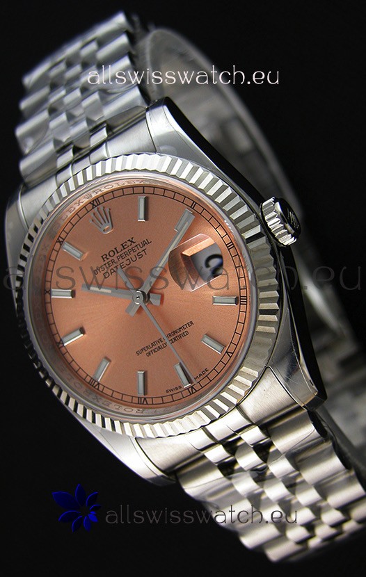 Rolex Datejust Japanese Replica Watch - Champange Dial in 36MM with Jubilee Strap