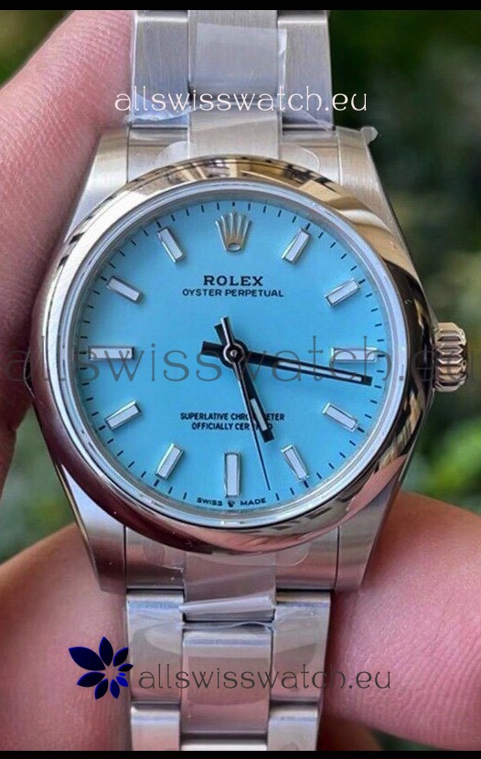 Rolex Oyster Perpetual REF#277200 31MM Swiss Movement Swiss Replica Blue Dial 904L Steel 1:1 Mirror Replica Watch