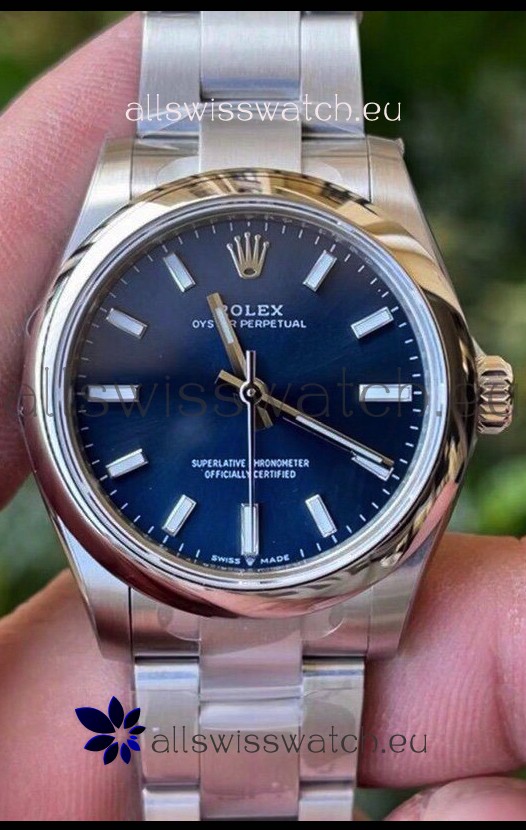 Rolex Oyster Perpetual REF#277200 31MM Swiss Movement Swiss Replica Blue Dial 904L Steel 1:1 Mirror Replica Watch