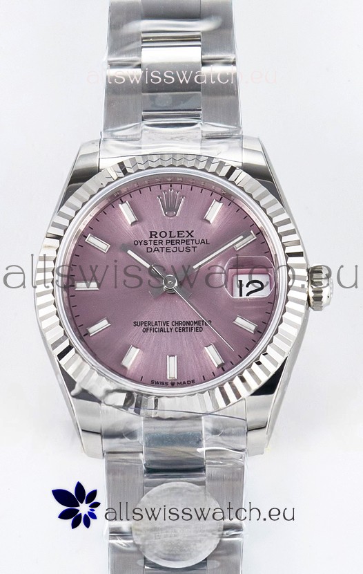 Rolex Super Clone Datejust ETA 2688 Movement 31MM Stainless Steel Pink Dial Watch 