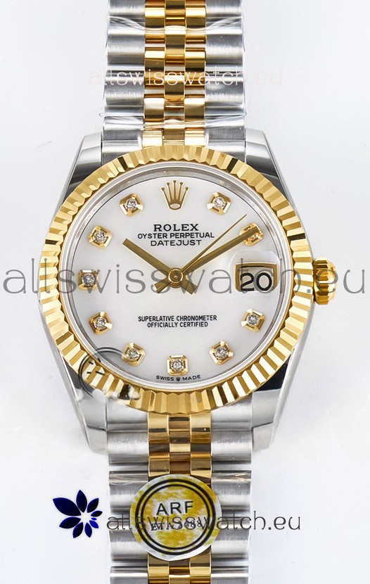 Rolex Super Clone Datejust ETA 2688 Movement 31MM Two Tone Yellow Gold Mother of Peal Dial