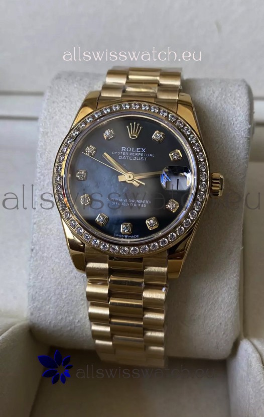 Rolex Datejust M278248 31MM Swiss Replica in Gold - Blue Pearl Dial 1:1 Mirror Quality
