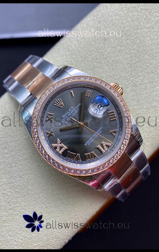 Rolex Datejust 126281RBR-0012 36MM Swiss 1:1 Mirror Replica in 904L Steel - Grey Dial