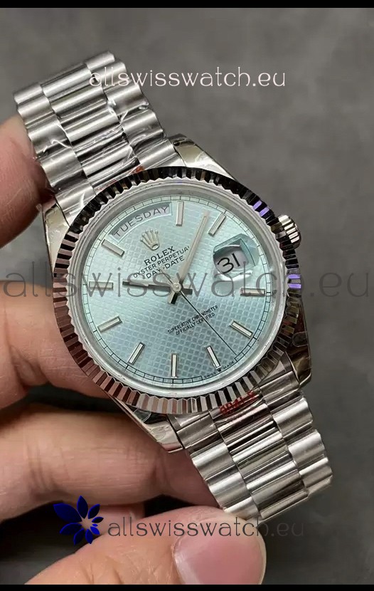 Rolex Day Date Presidential 904L Steel 40MM - Blue Patterned Dial 1:1 Mirror Quality Watch