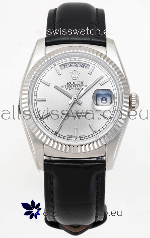 Rolex Day Date 904L Steel Casing Watch in Steel Dial 36MM - 1:1 Mirror Quality
