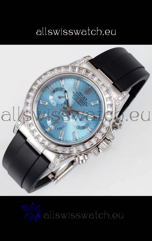 Rolex Daytona Super Clone ICE Blue Dial Stainless Steel 1:1 Mirror Cal.4131 Movement Replica Watch