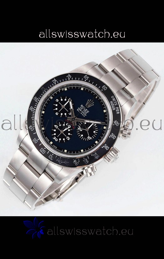 Rolex Daytona Super Clone BLAKEN Paul Newman Black Dial Swiss Replica Watch - 4130 Movement