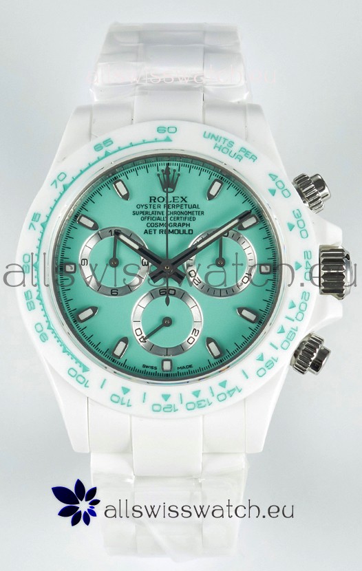 Rolex Daytona AET Remould Light Green Dial Full Ceramic Strap Watch in Cal.4130 Movement
